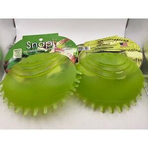 Set of 2 Single-Handed Salad Server Rubber Tongs‎ for Serving Green